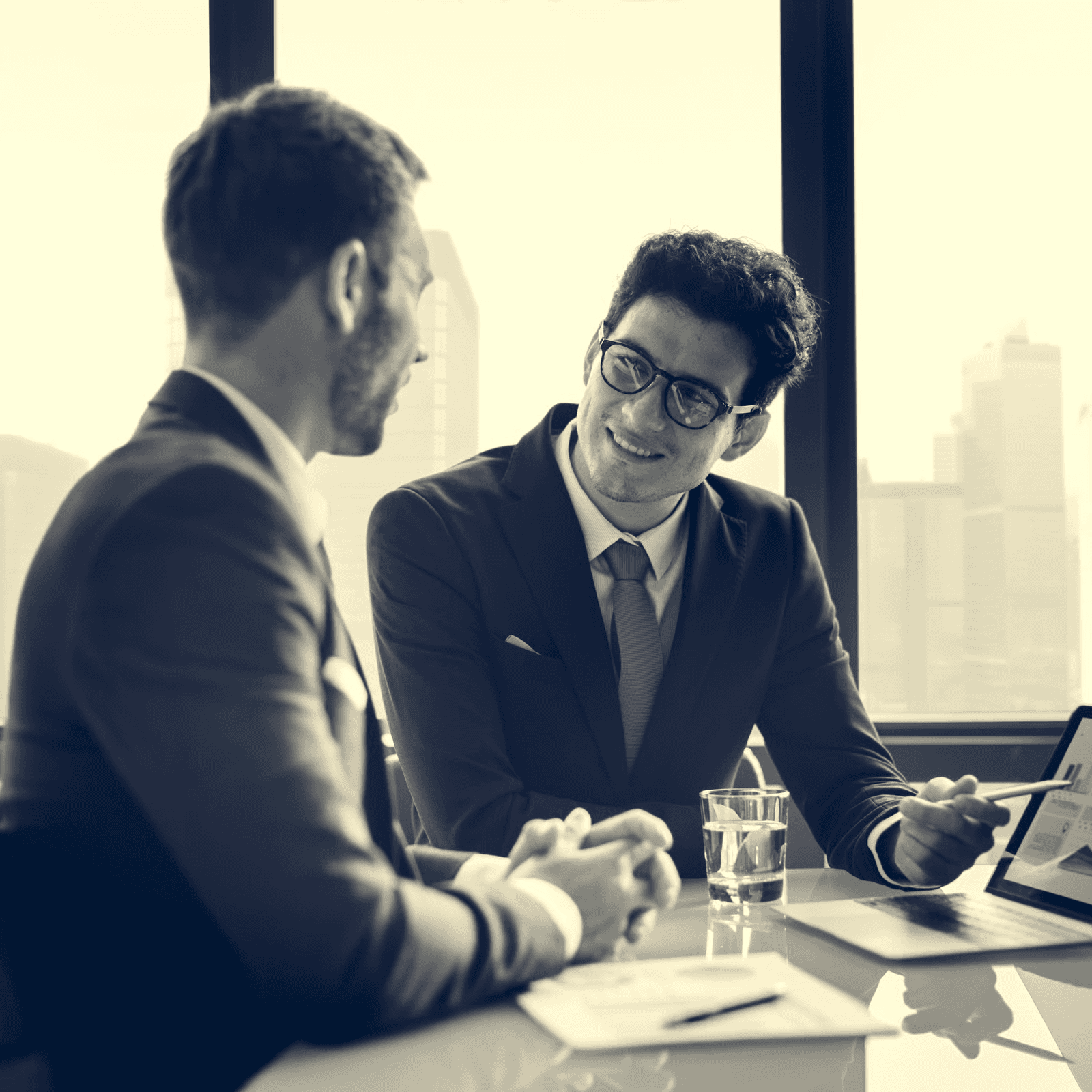 Business professionals collaborating