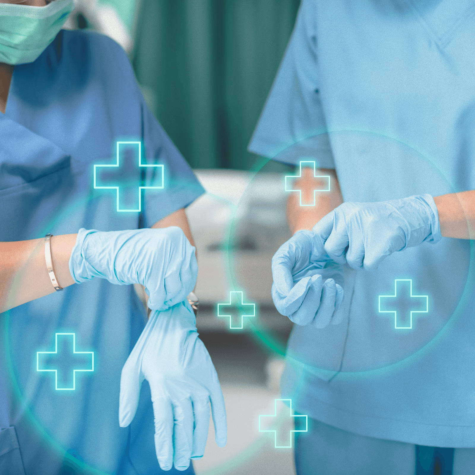 Medical professionals working