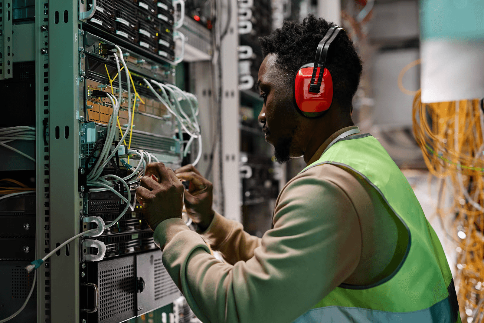 Technician working